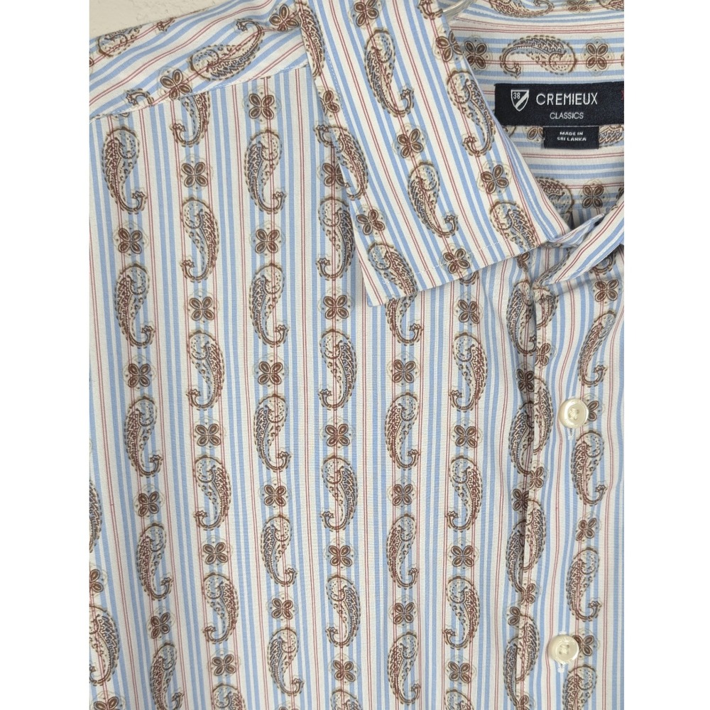 Cremieux‎ Classics XXL Men's Long Sleeve Button Down Shirt Striped Paisley 2X